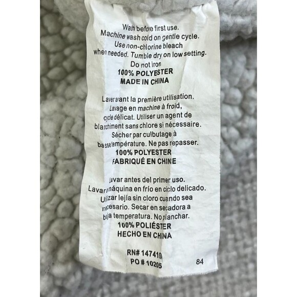 Sherpy Hoodie Women's One Size Full Zip Aztec Pattern Oversized Sherpa Lined - Picture 8 of 8